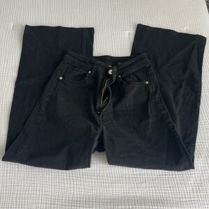 H&M black twill high waisted jeans